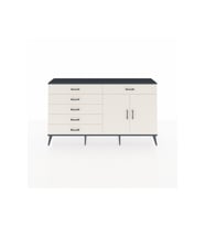 Arges Konsol Tek Raflı 6 Çekmeceli 2 Kapaklı 176x30x99 Antrasit-Aytaşı