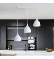 RİOLİGHT RETRO,RUSTİK,VİNTAGE BEYAZ 3XE27 MASA ÜSTÜ SIRALI METAL SARKIT AVİZE TABAN UZUNLUĞU:60CM