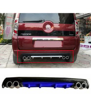 Fiat Fiorino Mavi Difüzör Çiftli Yuvarlak Egzoz Görünümlü D Tip Difizör