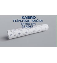 KABRO 64x90 cm Askısız Düz Flipchart Kağıdı 25'li Toplantı, Sunum ve Eğitim Kağıdı