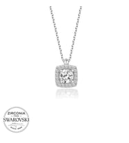 Swarovski Taşlı Gümüş  Baget Tektaş Bayan Kolye