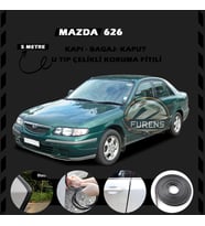Mazda 626 Oto Araç Kapı Koruma Fitili 5metre Parlak Siyah Renk