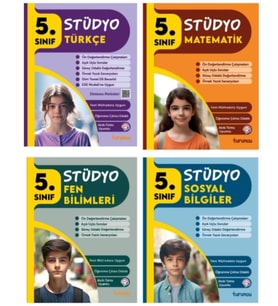 TUDEM YAYINLARI 5.SINIF STÜDYO TÜRKÇE - MATEMATİK - FEN BİLİMLERİ - SOSYAL BİLGİLER 4'LÜ SET