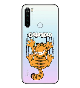 Redmi Note 8 Uyumlu Garfield Desenli Şeffaf Telefon Kılıfı