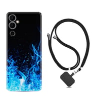 Tecno Pova Neo 2 Kılıf Silikon Boyun Askılı İpli Desenli Silikon Blue Fire 1678
