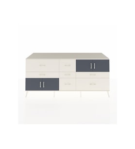 Kronos Konsol 3 Raflı 7 Çekmeceli 4 Kapaklı 220x59x99 Aytaşı-Antrasit/Aytaşı