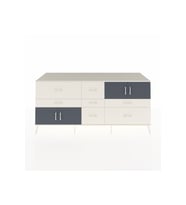 Kronos Konsol 3 Raflı 7 Çekmeceli 4 Kapaklı 220x59x99 Aytaşı-Antrasit/Aytaşı