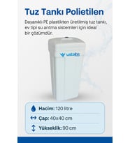 120 Lt Polietilen Tuz Tankı – Beyaz