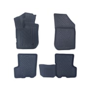 Dacia Sandero 2007-2012 ile Uyumlu Carbon Desenli Ultra Premium Havuzlu Oto Paspas (Çok Renkli)