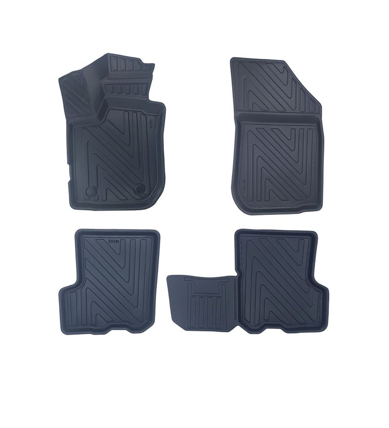 Dacia Sandero 2007-2012 ile Uyumlu Carbon Desenli Ultra Premium Havuzlu Oto Paspas