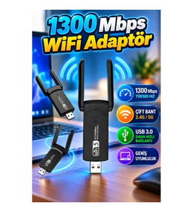 AC1200 USB WiFi Adaptör – Taşınabilir Kablosuz Bağlantı Çözümü