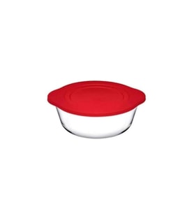 Paşabahçe 59001 Kırmızı Plastik Kapaklı Yuvarlak Borcam 2100 cc