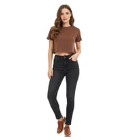 Kadın Yüksek Bel Jeans Dar Paça Pantolon 2248 BGL-ST02900 (Füme)