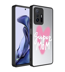 Xiaomi Mi 11T 5G Kılıf Aynalı Desenli Kamera Korumalı Parlak Mirror Kapak (Renksiz)