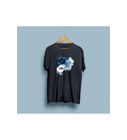 Oversize Kadın ve Kadın dudakları çizim unisex T-shirt