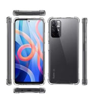 Coverzone Xiaomi Poco M4 Pro 5G ile uyumlu K?l?f Z-Nitro Anti Shock Silikon Kapak Kamera Korumal? Anti?ok Airbag K�?e Korumal? Silikon ?effaf K?l?f