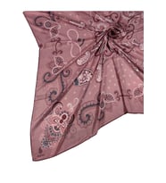 Mısırlı Eşarpları Mısırlı Eşarp Alize Krep Etnik Desenli Eşarp 140x140 Cm (KAHVE)
