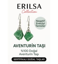 Sertifikalı Ham İşlenmemiş Aventurin Küpe – Şans, Huzur ve Pozitif Enerji Taşı (Çok Renkli)