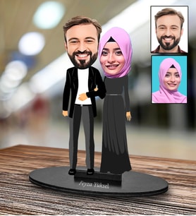 Kişiye Özel Çift Tasarımlı Karikatür Biblo 96