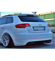 Audi A3 8P 2006-2012 2 Kapı Arka Ek Mat Siyah Plastik Body Kit Karlık