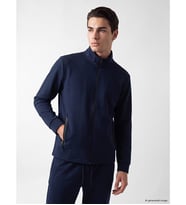 LCWAIKIKI Classic Lacivert Dik Yaka Erkek Fermuarlı Sweatshirt