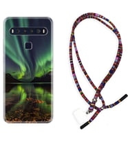 TCL 10L 10 Plus 10SE 20E 20SE 30 L7 Kılıf Boyun Asklı Rasta Silikon Kuzey Işıkları 1327