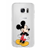 Samsung Galaxy S7 Kapak Mickey Mouse Tasarımlı Şeffaf Silikon Kılıf