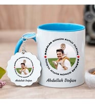 Resimli Kupa Bardak ve Anahtarlık Hediye Seti (Model 2)