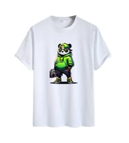 Animasyon Ayı Görselli  Unisex (Tshirt) Tişört (Beyaz)