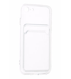 Apple İphone 7/8 Uyumlu Şeffaf Kamera Korumalı Kartlıklı Kılıf CARD CASE