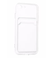 Apple İphone 7/8 Uyumlu Şeffaf Kamera Korumalı Kartlıklı Kılıf CARD CASE