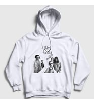 Presmono Unisex Beyaz Band The Neighbourhood Kapüşonlu Sweatshirt 175421tt