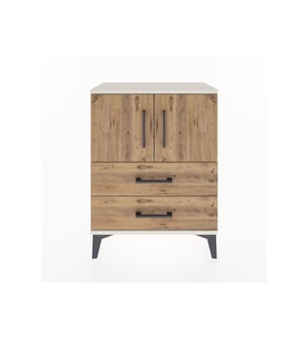 Arges Komodin 2 Raflı 2 Çekmeceli 2 Kapaklı 60x30x80 Aytaşı-Çam