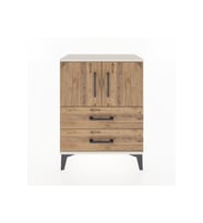 Arges Komodin 2 Raflı 2 Çekmeceli 2 Kapaklı 60x30x80 Aytaşı-Çam