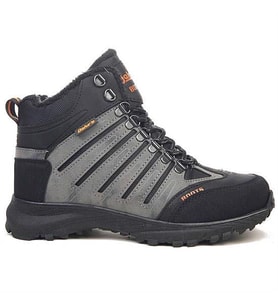 Potinonline  Dkrs.116 Unisex İçi Polarlı Fermuarlı Kısa Outdoor Bot (Füme)