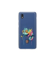 Samsung Galaxy A01 Core ile Uyumlu Splash Bukalemun Tasarımlı Şeffaf Silikon Kılıf