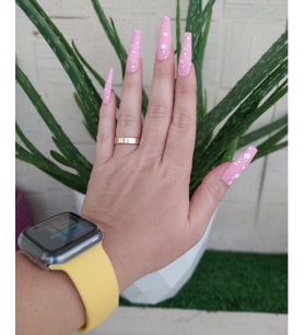 SHUSHU 12 Li  silikon  yapışkanlı balerin model Takma Tırnak ( mat desenli pembe )