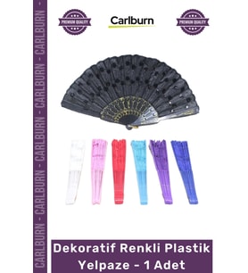 #Yelpaze Zarif Tasarım Hafif Katlanabilir Taşınabilir Estetik Dekoratif Renkli Plastik Yelpaze - 1 A