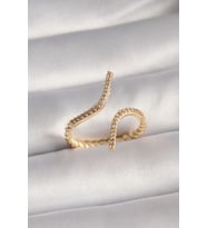 Pirinç Gold Renk Zirkon Taşlı Kadın Yüzük (Çok Renkli)