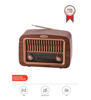Torima D-59 Ahşap Nostalji Radyo Kablosuz Bluetooth Hoparlör