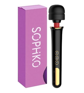 Convenent Dual Motor Massage Magic Wand Şarjlı Orgasm Masaj Aleti Black