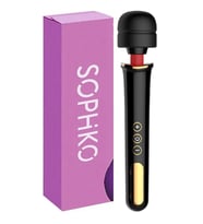 Convenent Dual Motor Massage Magic Wand Şarjlı Orgasm Masaj Aleti Black