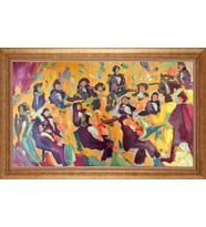 ALTIN ÇERÇEVELİ PASPARTULU TABLO CR1638