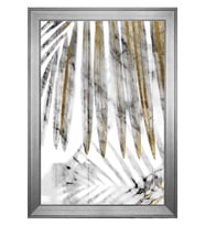 Soyut Şekiller Motifli Kanvas Tablo 80 x 110 cm Silver Çerçeve