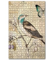 Cakapuzzle Mektup Kuş Kelebek Baskılı Görsel Puzzle Yapboz MDF (Ahşap) (120 Parça)