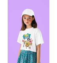 Süngerbob Karakterler Baskılı Unisex Çizgi Film Çocuk Tişört (1-12 Yaş)