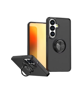 Galaxy S26 Plus Montreal Yüzüklü Silikon Kapak - Siyah