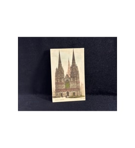 İngiltere Lichfield Cathedral (kilisesi) Vintage Kartpostal Philco Series 1043
