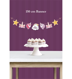 Unicorn Temalı Büyük Banner *Kalın Kağıt 150cm