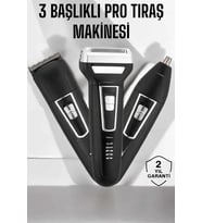 3 Başlıklı Profesyonel Tıraş Makinesi